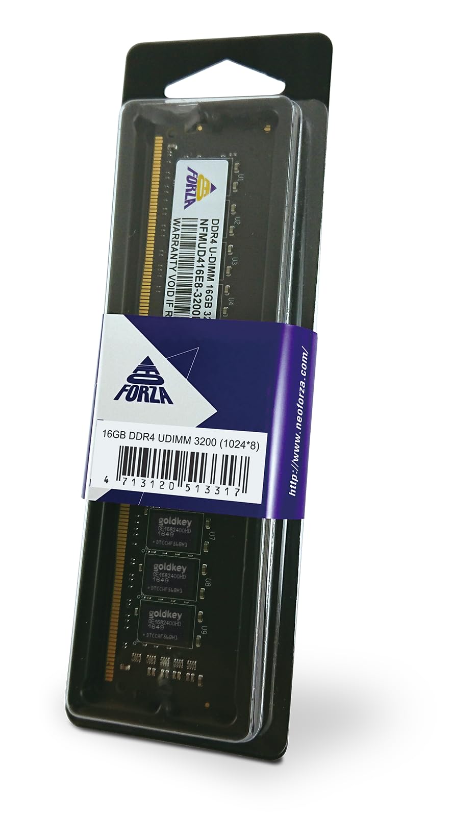 Neo Forza 16GB DDR4 3200MHz PC4-25600 CL22 U-DIMM 1.2V 288-Pin Non